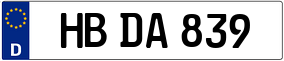 Trailer License Plate